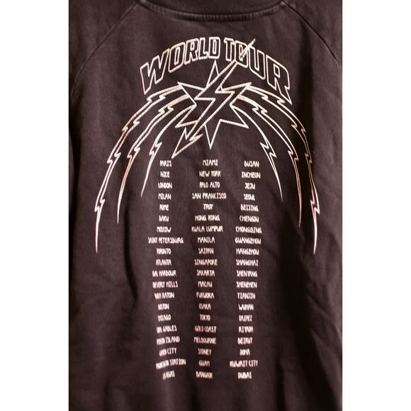 Authentic Givenchy World Tour Lightening Bolt Distressed Sweater Pullover Black - Picture 7 of 12